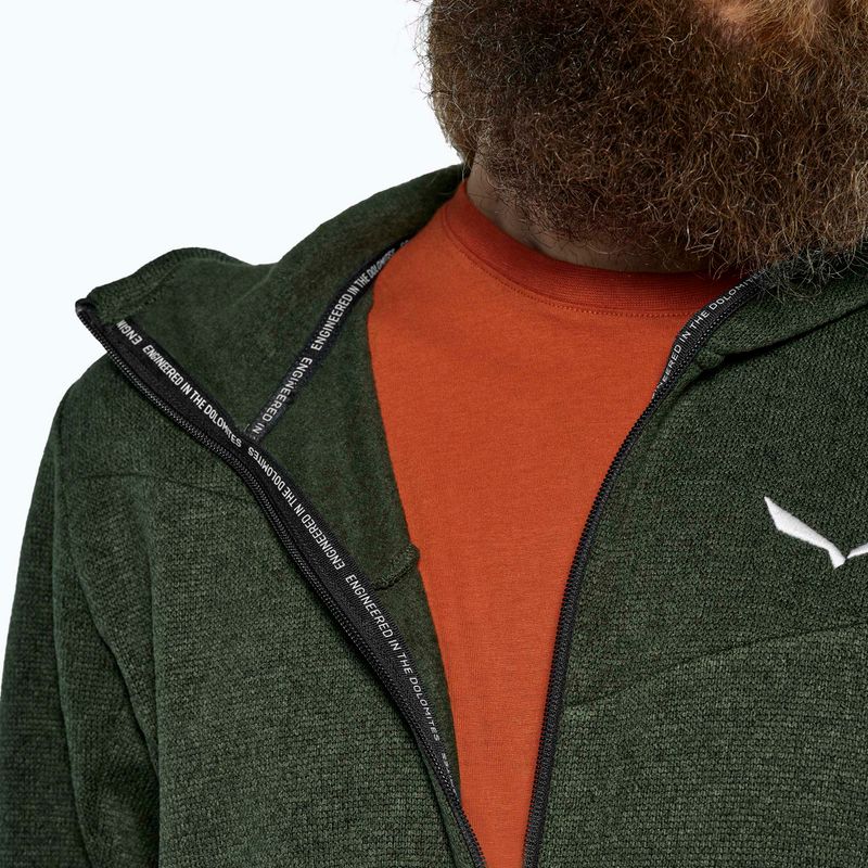 Bluză de trekking pentru bărbați Salewa Puez Rocca Polarlite Hood dark olive 4