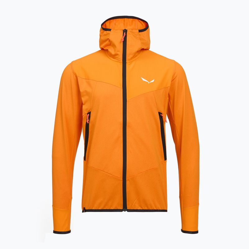 Bluză de trekking pentru bărbați Salewa Agner Hybrid PL/DST FZ Hoody turmeric melange/0910