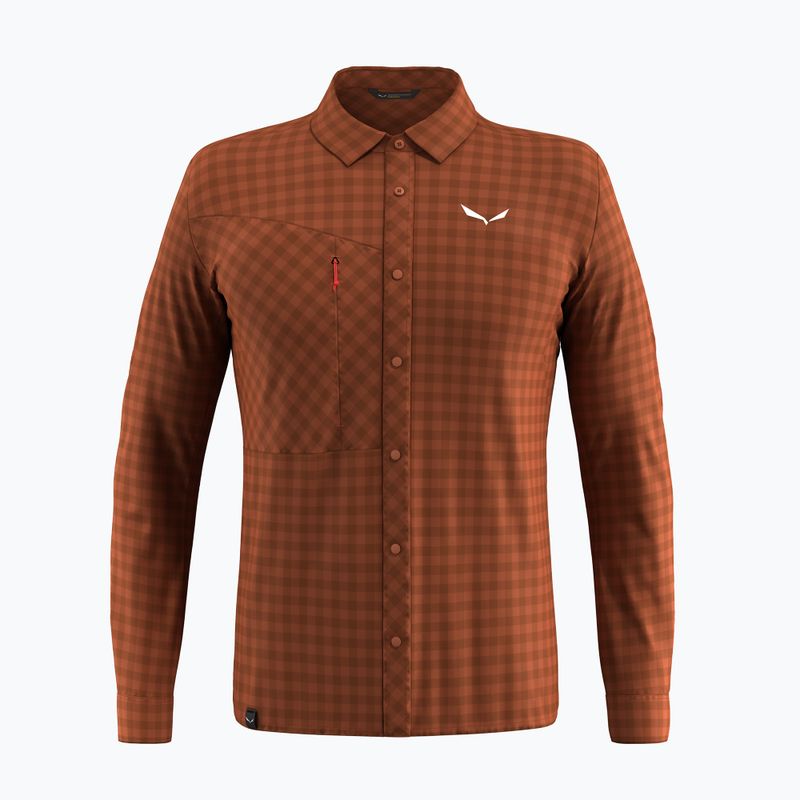 Cămașă Salewa Puez Dry L/S pentru bărbați bombay brown
