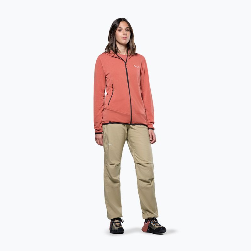 Hanorac de trekking pentru femei Salewa Agner Hemp 2 Hooded etruscan red 2