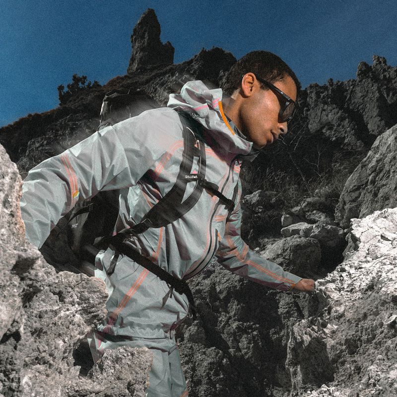 Geacă de ploaie pentru bărbați Salewa Nxt Ptx 3L alloy 9