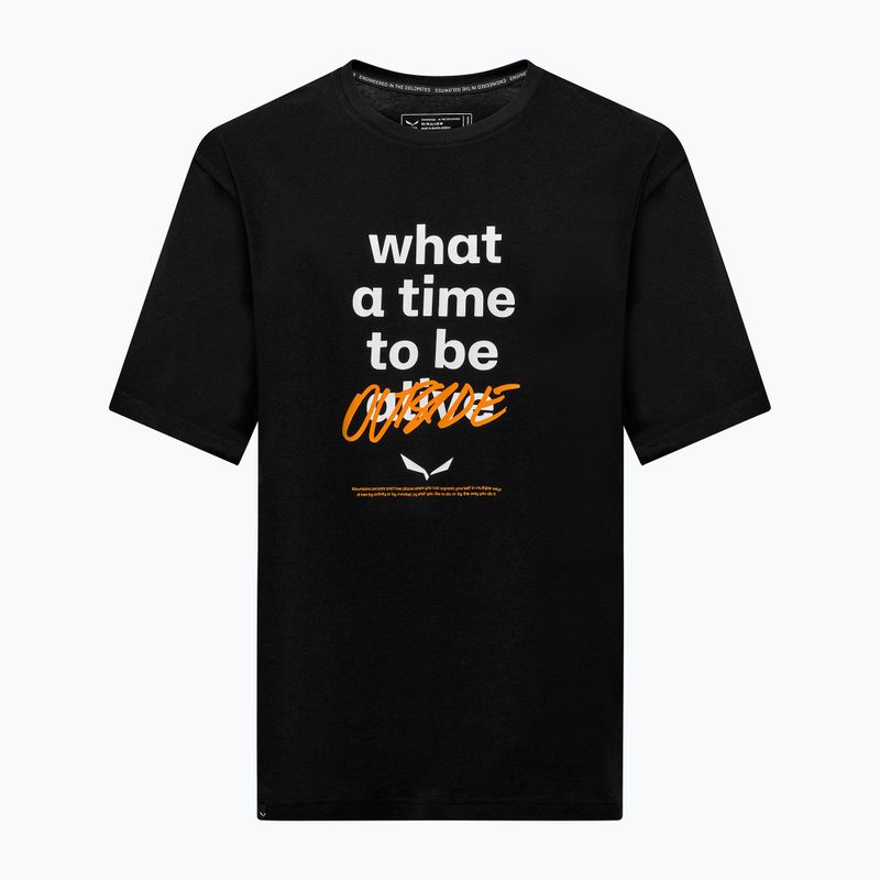 Bărbați Salewa Eagle Outside Loose negru afară T-shirt
