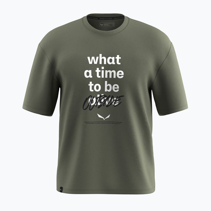 Bărbați Salewa Eagle Outside Loose verde decolorat T-shirt