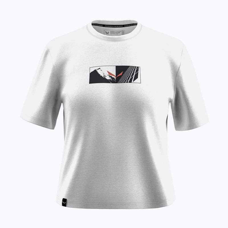 Tricou pentru femei Salewa Eagle Hybrid Loose optical alb