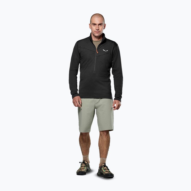 Bluză de trekking pentru bărbați Salewa Puez Cammio Polarlite Half Zip Black Out 2