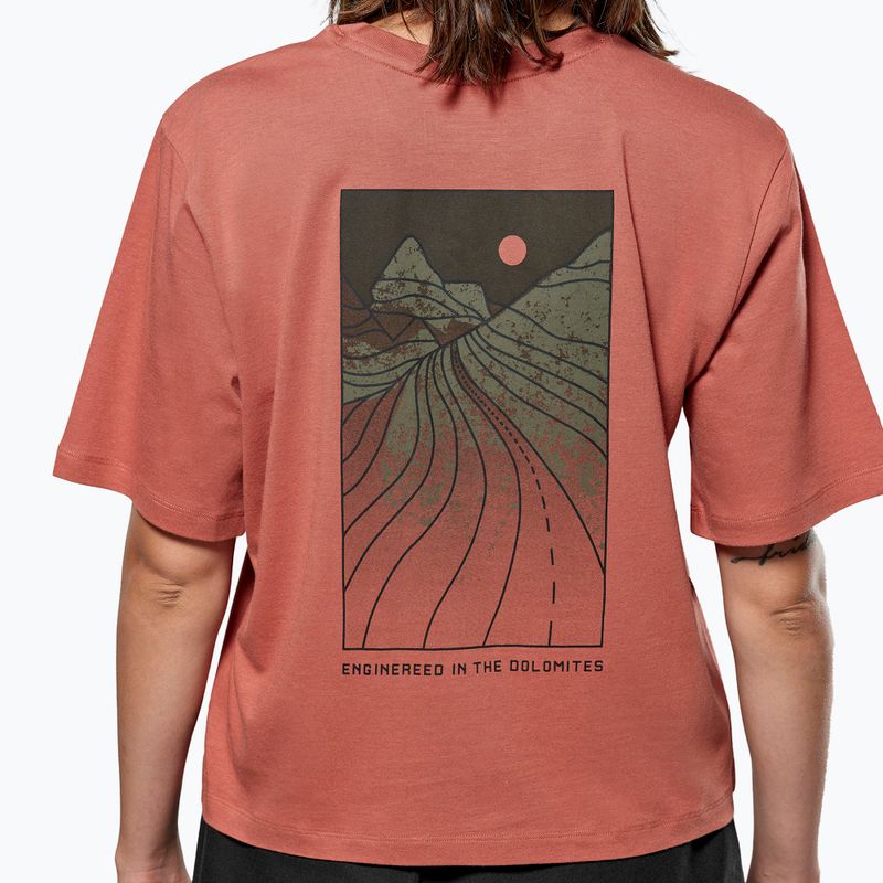 Femeii Salewa Eagle Sunset Loose tricou etruscan roșu 4