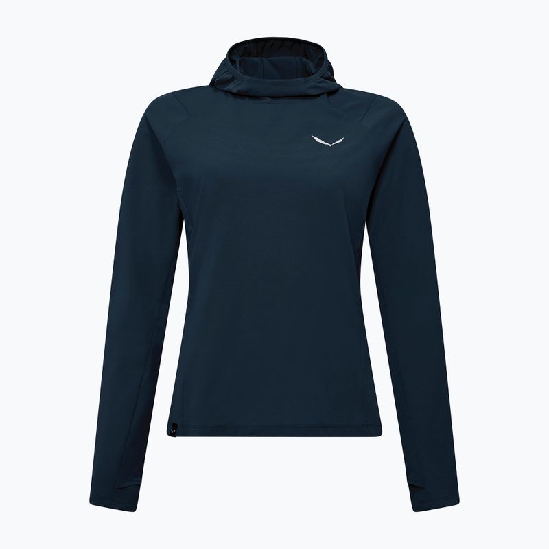 Tricou de trekking pentru femei Salewa Puez Sun Hoodie navy blazer