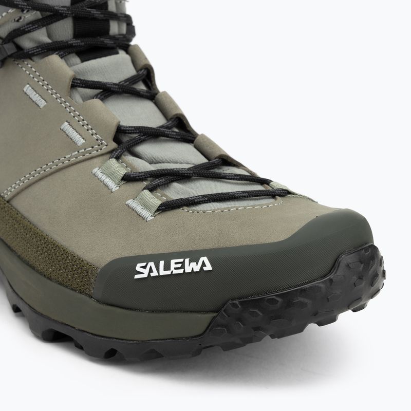 Salewa cizme de trekking pentru bărbați Puez Leather Mid Ptx shadow / dark olive 7