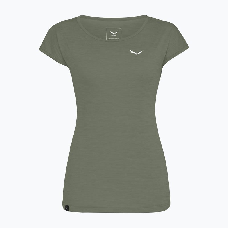Tricou damă Salewa Puez Melange Dry faded green melange