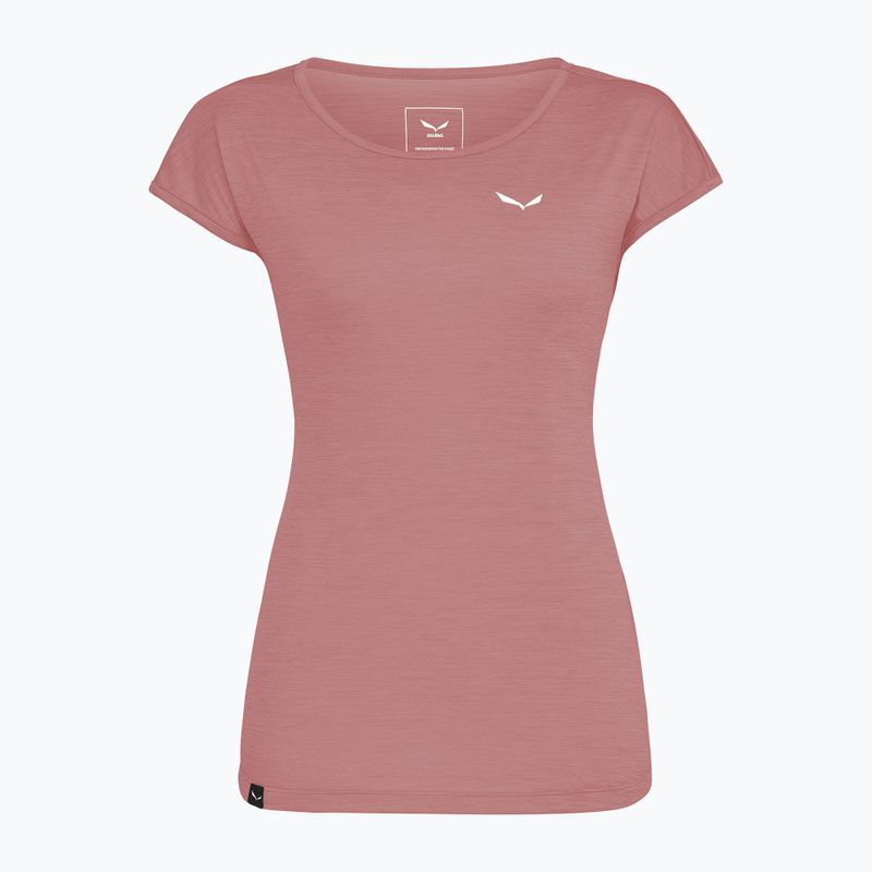 Tricou damă Salewa Puez Melange Dry desert pink melange