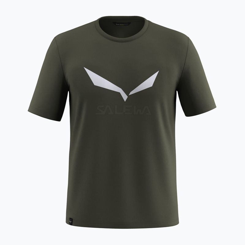 Tricou bărbați Salewa Solidlogo Dry dark olive