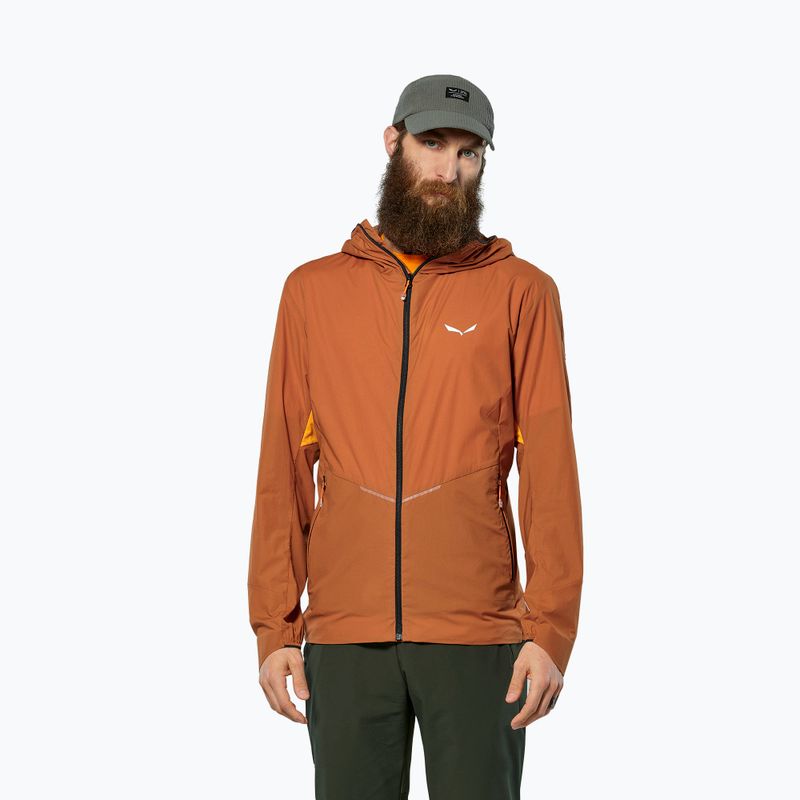 Geacă de vânt pentru bărbați Salewa Pedroc Wind Hood bombay brown