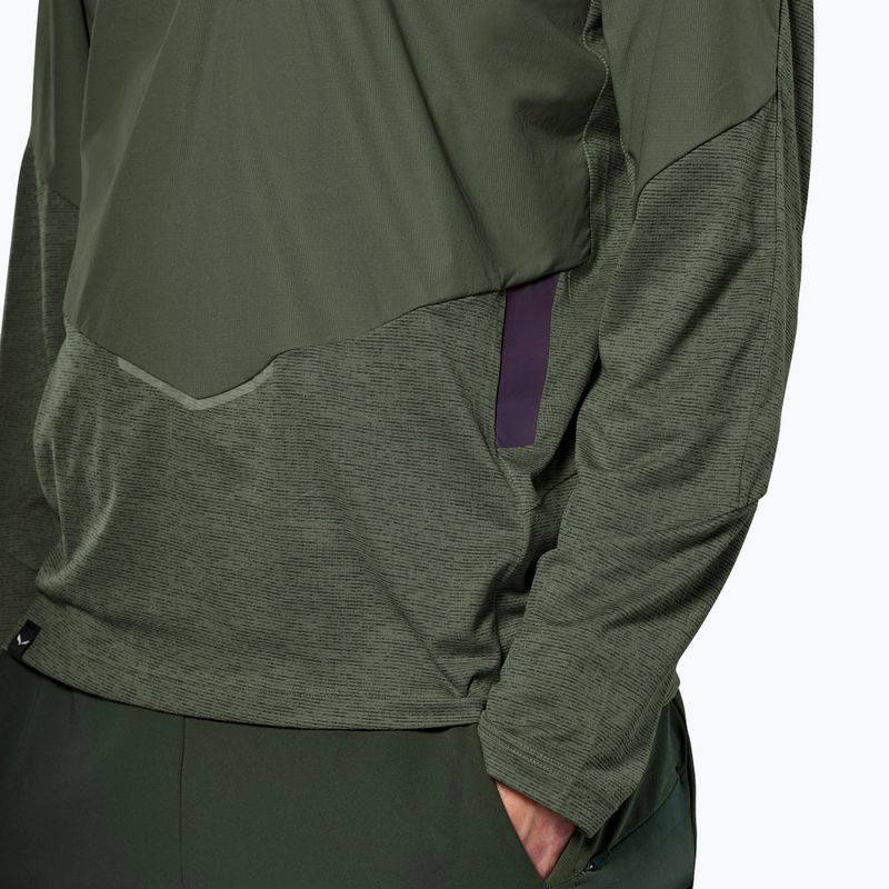 Longsleeve pentru brăbați Salewa Pedroc Dry Wind Half Zip Tee faded green 4