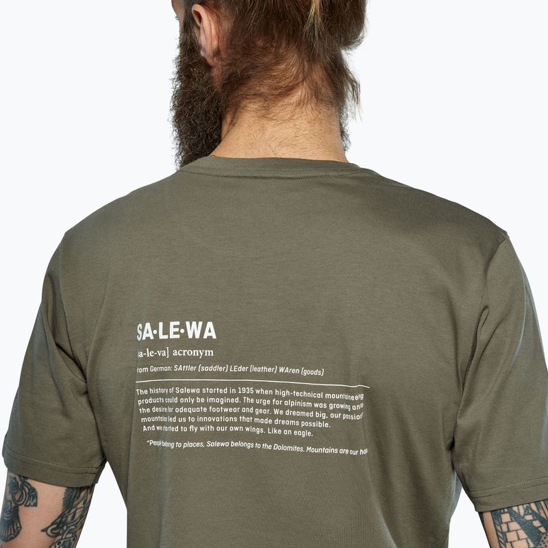 Tricou pentru bărbați Salewa Eagle Vocab faded green 4