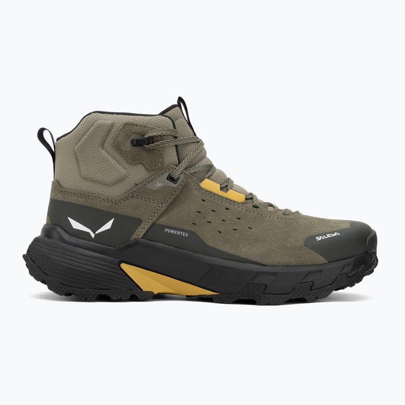 Încălțăminte de trekking pentru bărbați Salewa Pedroc 2 Leather Mid PTX faded green/dark olive 2