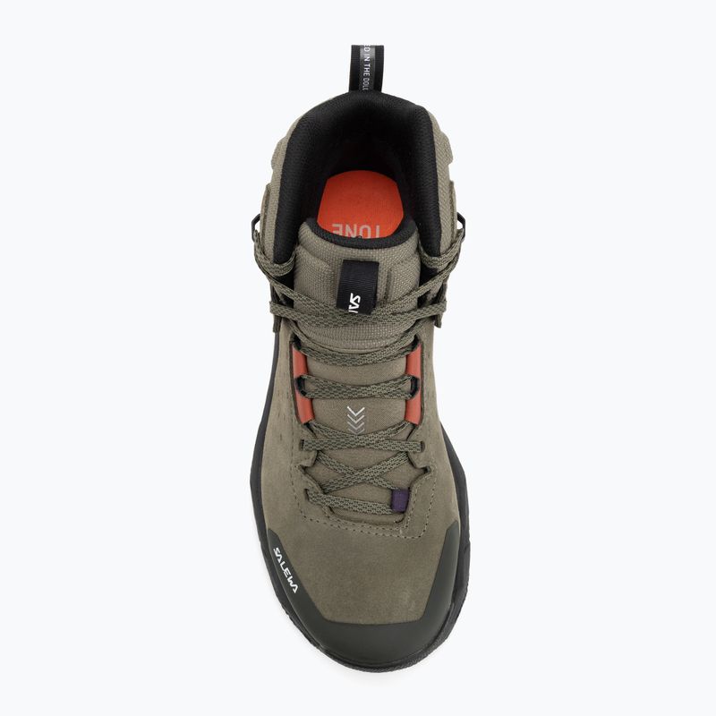 Încălțăminte de trekking pentru femei Salewa Pedroc 2 Leather Mid PTX faded green/dark olive 5