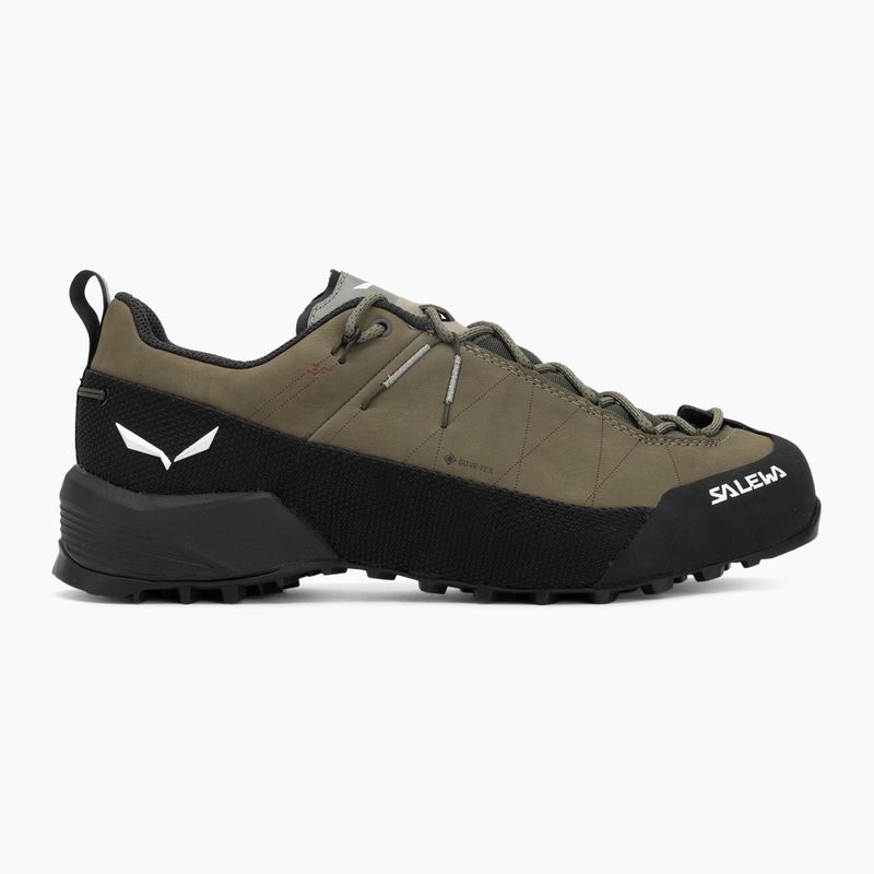 Încălțăminte de abordare pentru bărbați Salewa Wildfire Leather 2 GTX faded green/black 2