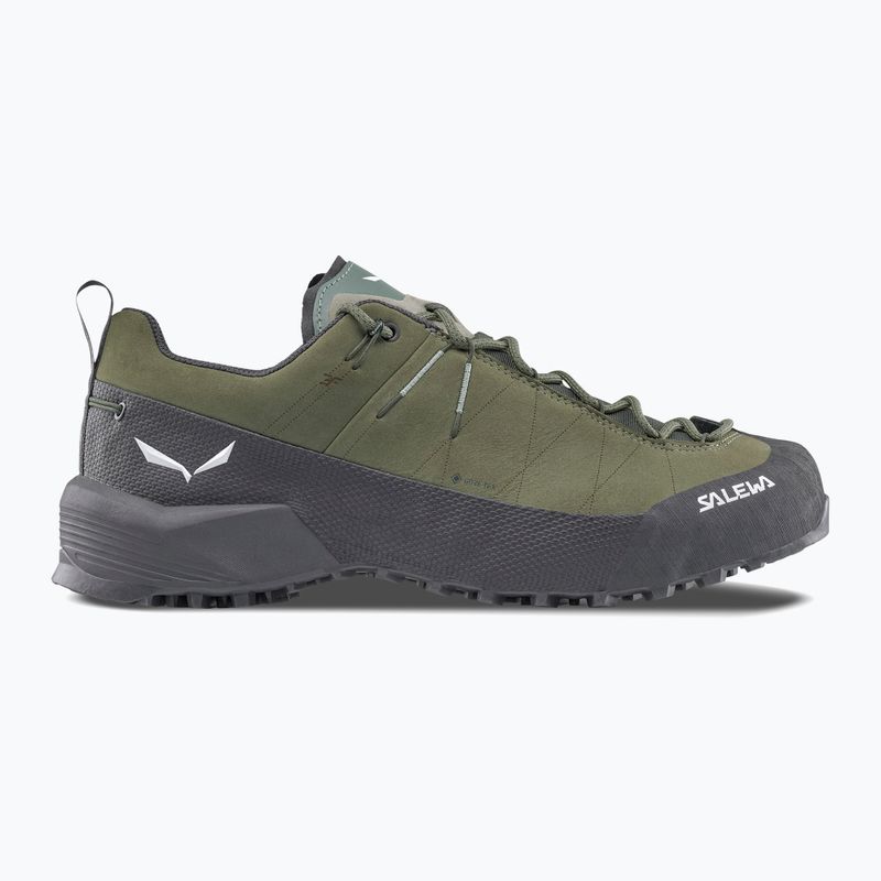 Încălțăminte de abordare pentru bărbați Salewa Wildfire Leather 2 GTX faded green/black 9