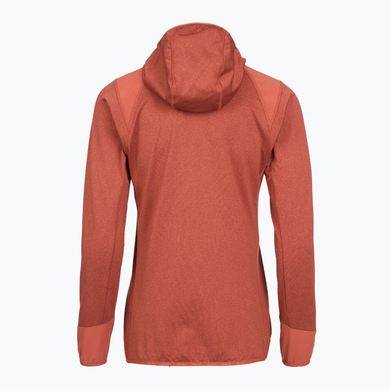 Bluză de trekking pentru femei Salewa Agner Hybrid PL/DST FZ Hoody etruscan red melange 2