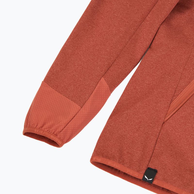 Bluză de trekking pentru femei Salewa Agner Hybrid PL/DST FZ Hoody etruscan red melange 4