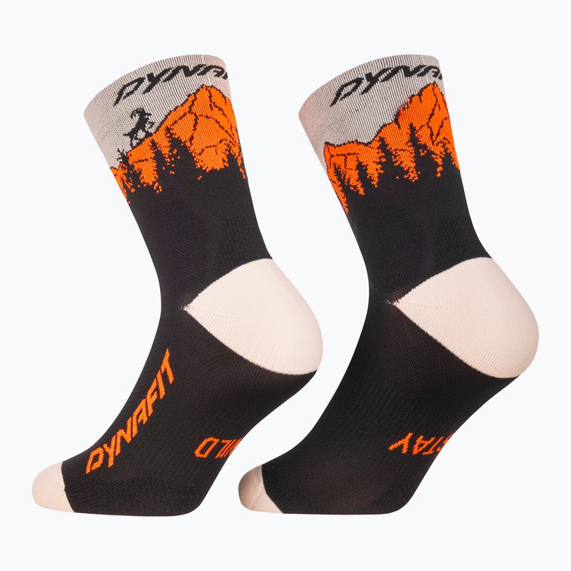 Șosete de schi DYNAFIT Traverse Mid black out ultra orange/4220