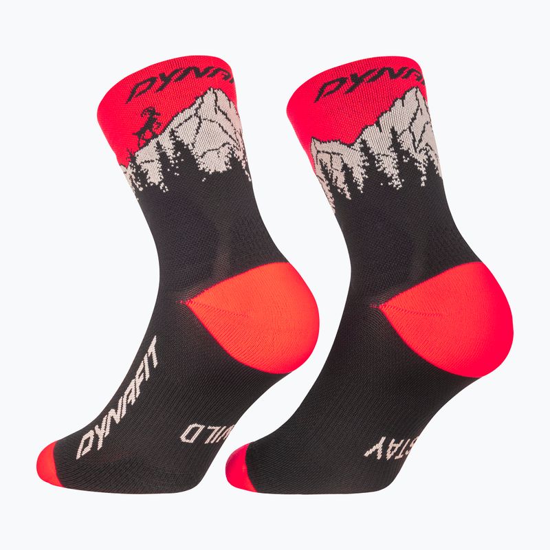 Șosete de schi DYNAFIT Traverse Mid black out ultra coral/6a10