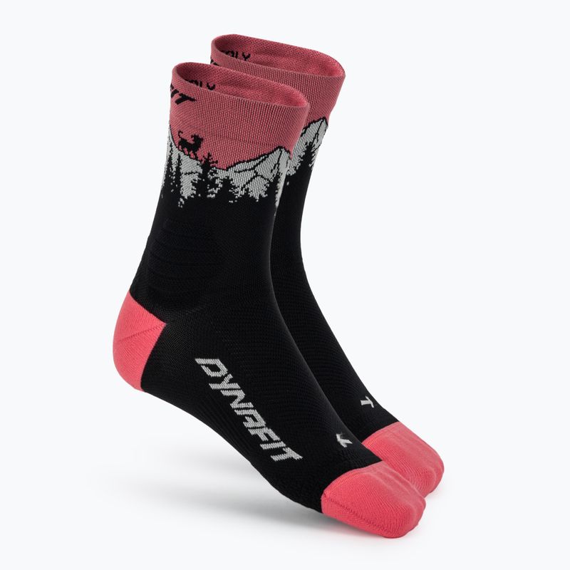 Șosete de schi DYNAFIT Traverse Mid black out ultra coral/6a10