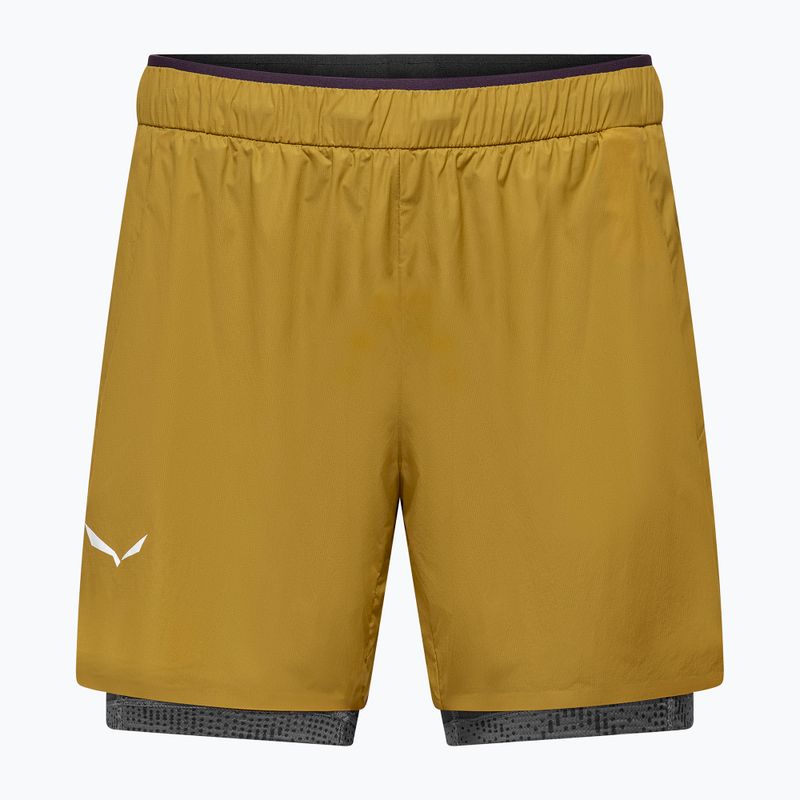 Pantaloni scurți de trekking pentru bărbați Salewa Pedroc DST 2IN1 olive oil int/0870 7