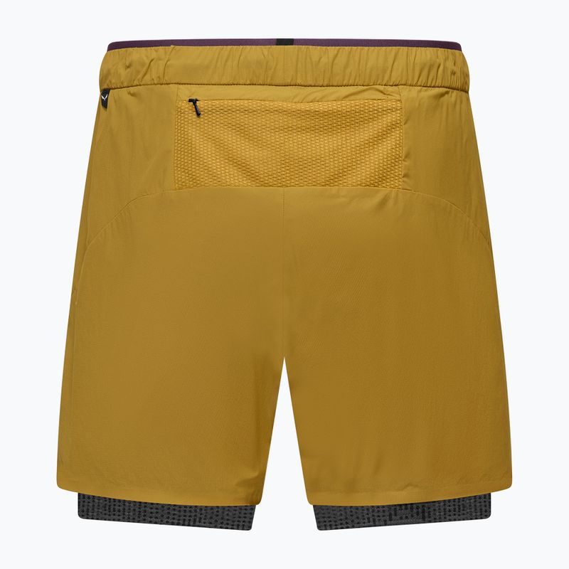 Pantaloni scurți de trekking pentru bărbați Salewa Pedroc DST 2IN1 olive oil int/0870 8