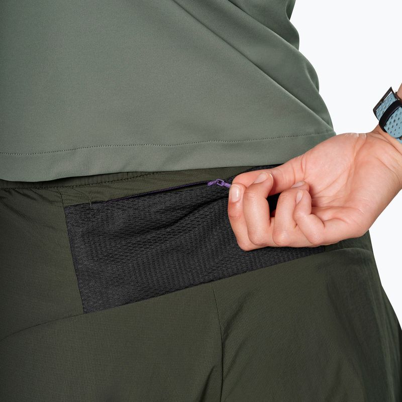 Pantaloni scurți de trekking pentru femei Salewa Pedroc DST 2IN1 dark olive int/0870 5