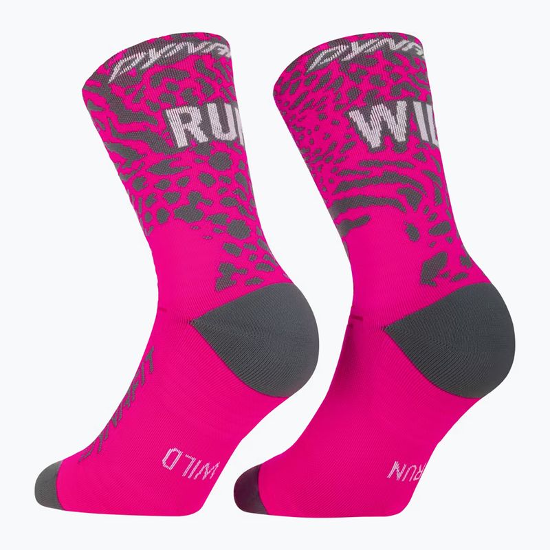 Șosete DYNAFIT Run Wild Crew pink glo 5