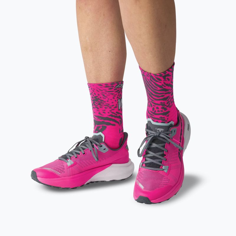 Șosete DYNAFIT Run Wild Crew pink glo 6