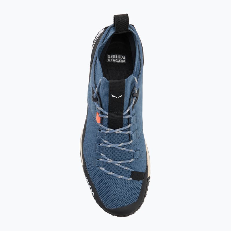 Încălțăminte de trekking pentru bărbați Salewa Puez 2 Knit Powertex java blue/black 5