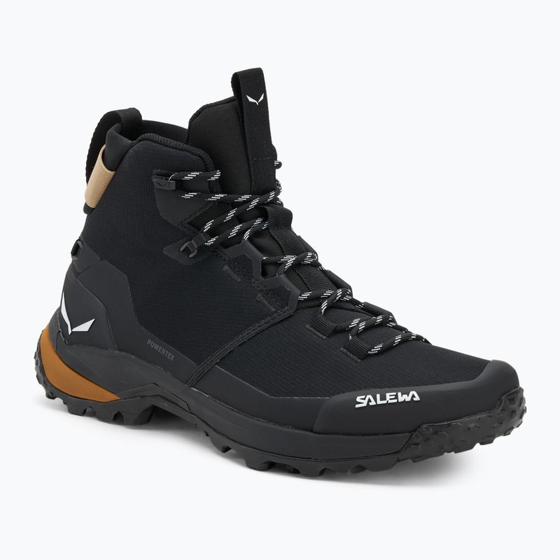 Încălțăminte trekking pentru bărbați Salewa Puez 2 Mid Ptx black/black