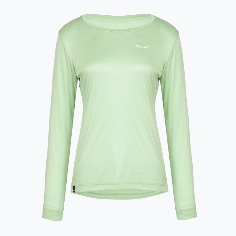 Longsleeve de trekking pentru femei Salewa Puez Melange Dry pastel green melange