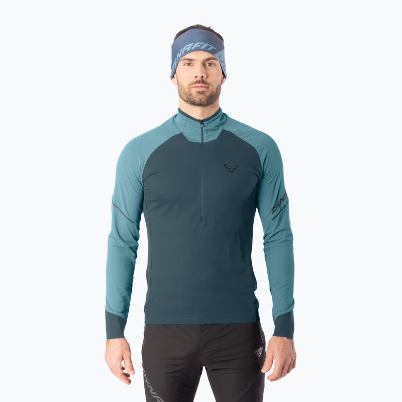 Bluză de alergare pentru bărbați Dynafit Alpine LS 1/2 Zip Tee smoke blue/0720/3162