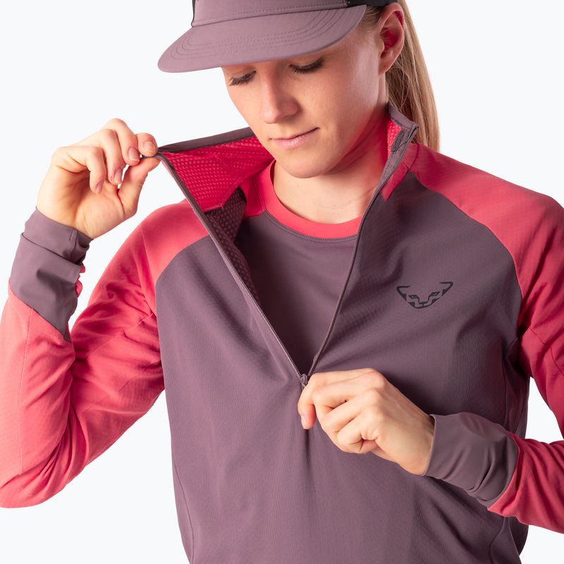 Bluză pentru femei de alergare Dynafit Alpine LS 1/2 Zip Tee cabana/6A90 4