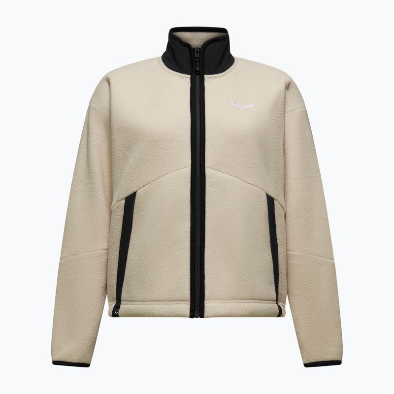Bluză fleece pentru femei Salewa Fanes Full Zip Oatmeal