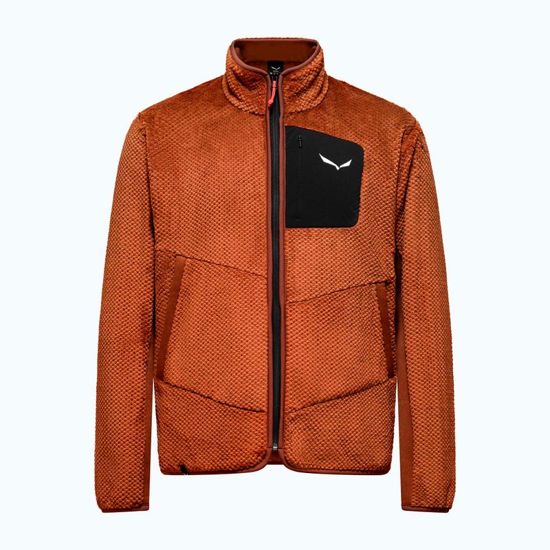 Bluză de trekking pentru bărbați Salewa Puez Warm Full Zip bombay brown