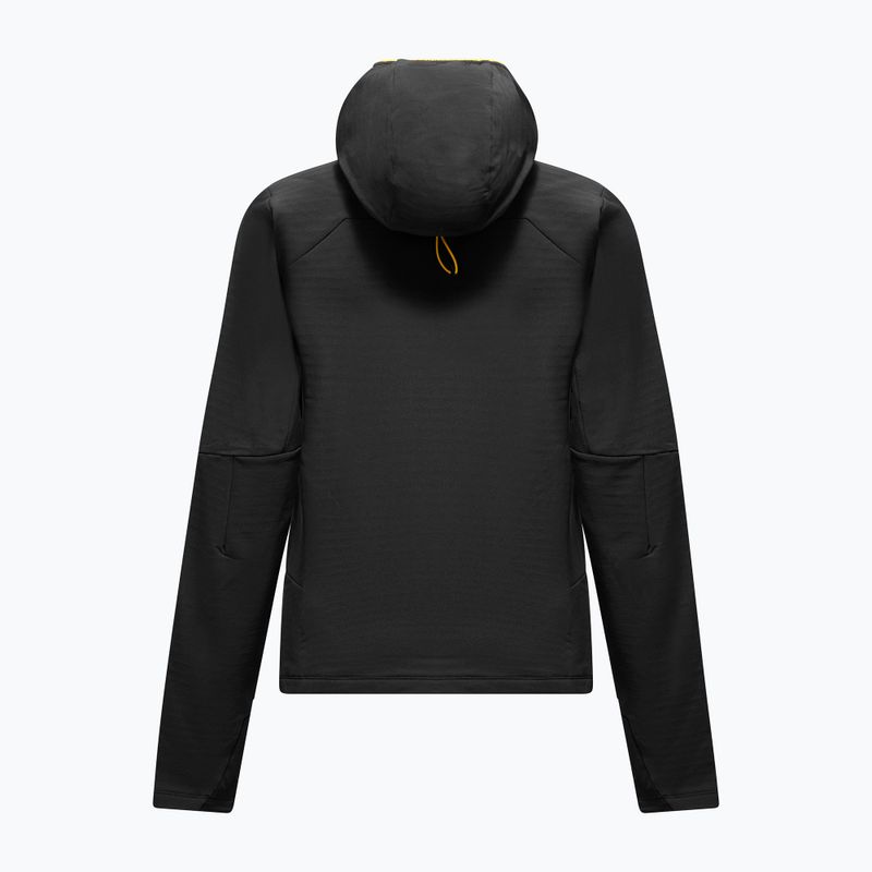 Bluză fleece pentru femei Salewa Ortles Fleece Pro Hooded Black Out 2