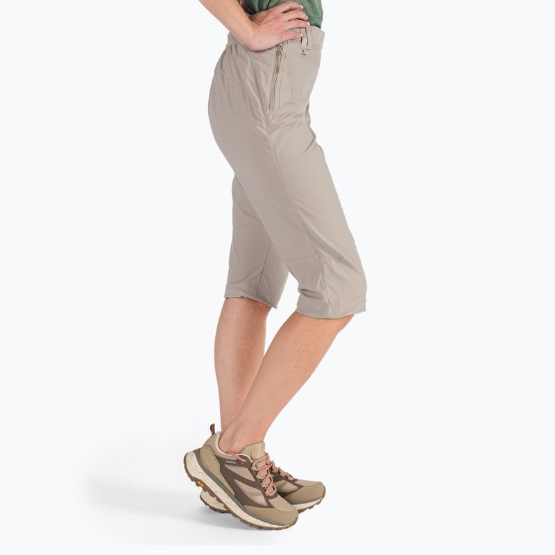 Pantaloni softshell pentru femei Jack Wolfskin Activate Light 3/4 bej 1503721_5041_034 2