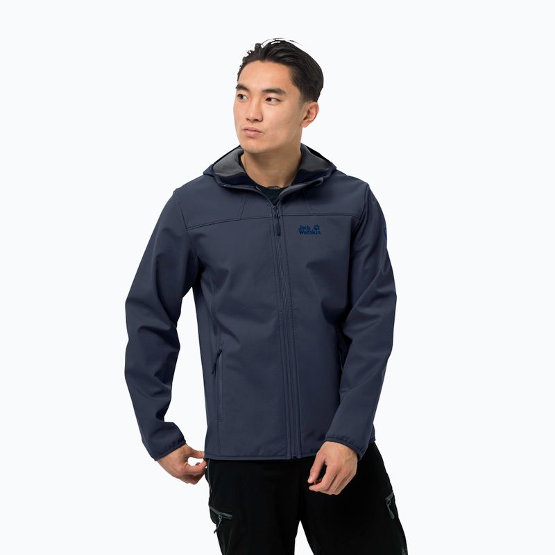 Jack Wolfskin jachetă bărbătească softshell Northern Point albastru noapte 1304001_1033_002