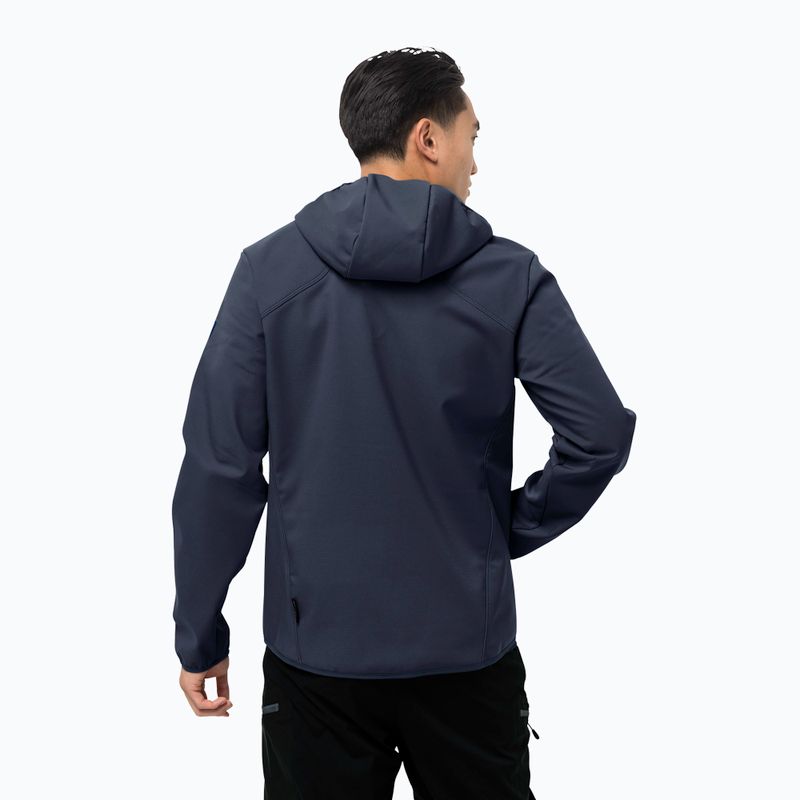 Jack Wolfskin jachetă bărbătească softshell Northern Point albastru noapte 1304001_1033_002 2