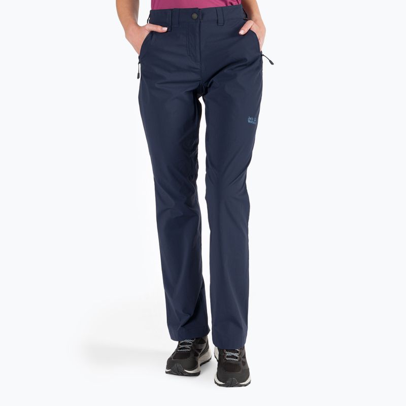 Pantaloni femeie softshell Jack Wolfskin Activate Light albastru marin 1503842_1910_034