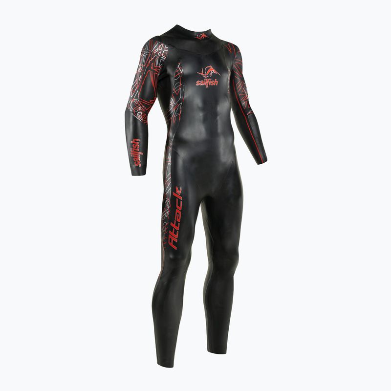 Bărbați sailfish Attack 7 triatlon costum de neopren negru