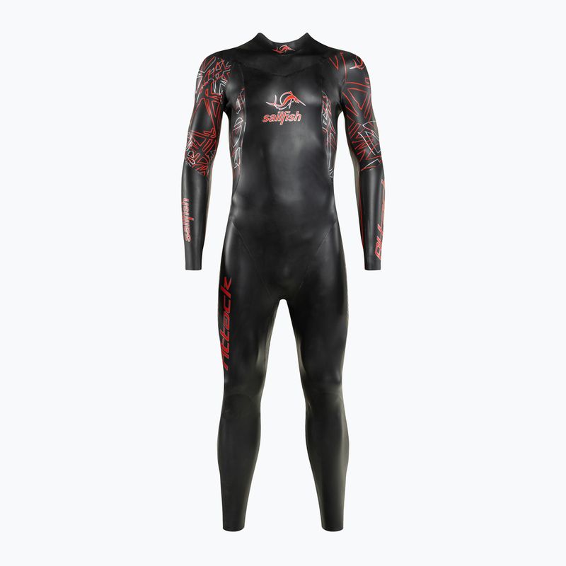 Bărbați sailfish Attack 7 triatlon costum de neopren negru 2