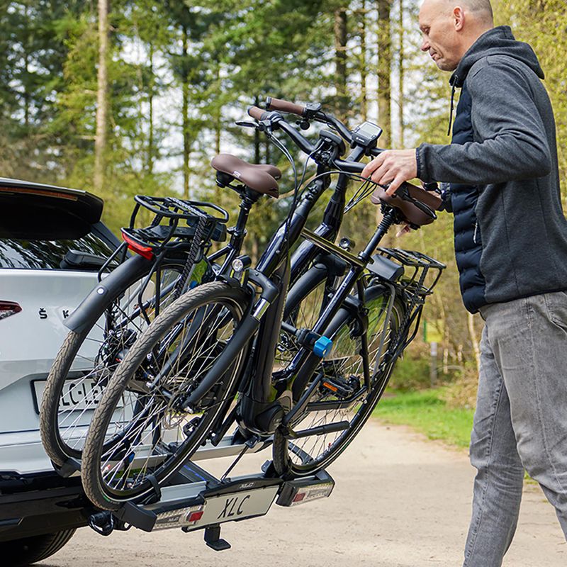 XLC Azura Xtra LED 2Bikes cu suport de atelaj argintiu/negru 17