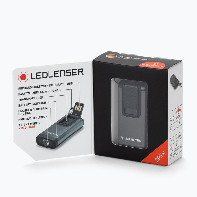 Lanternă Ledlenser K6R Box, gri, 502577