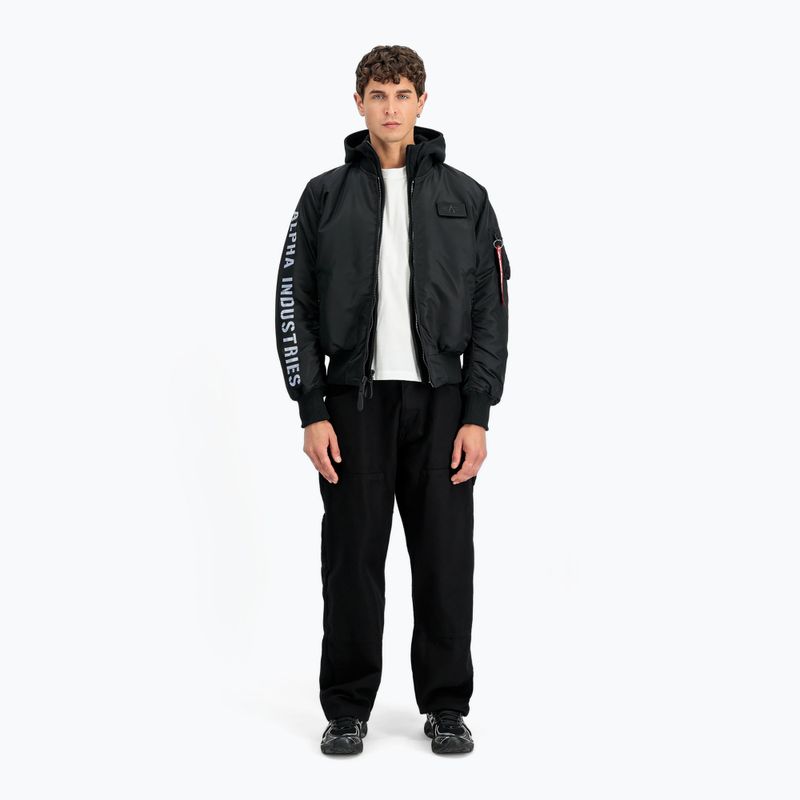 Geacă pentru bărbați Alpha Industries MA-1 D-Tec Sleeve Embroidery Bomber black/reflective 2
