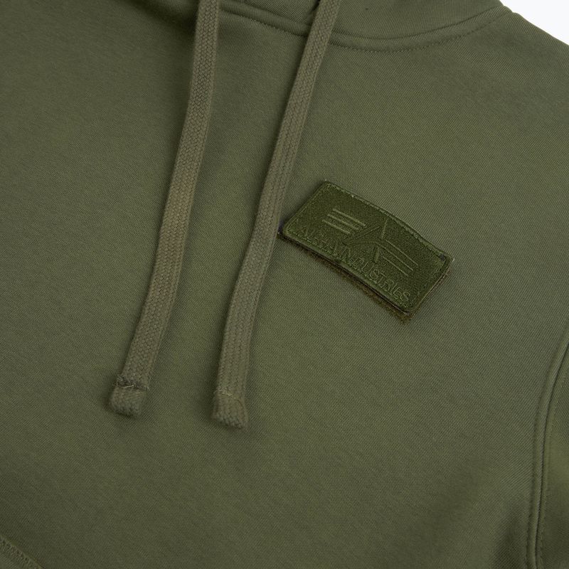Bluză pentru bărbați Alpha Industries Red Stripe Hoodie dark green 3